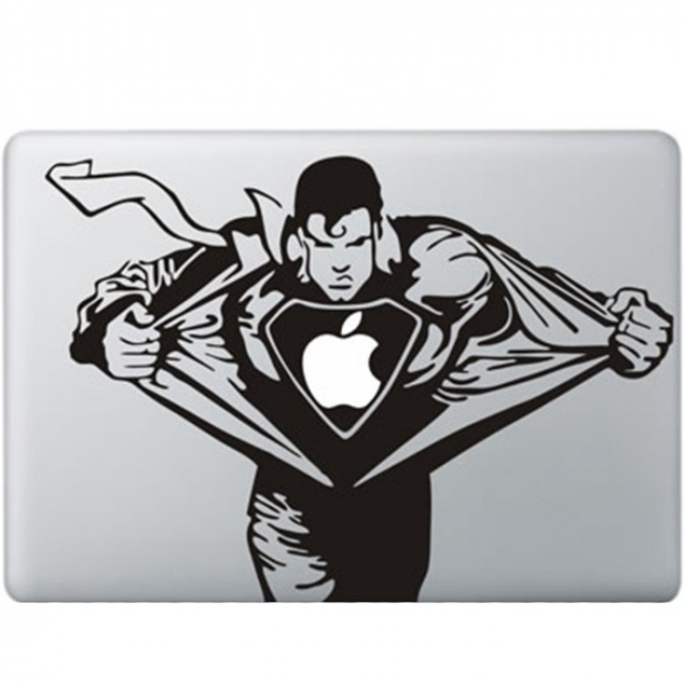 Superman MacBook Decal Black Decals