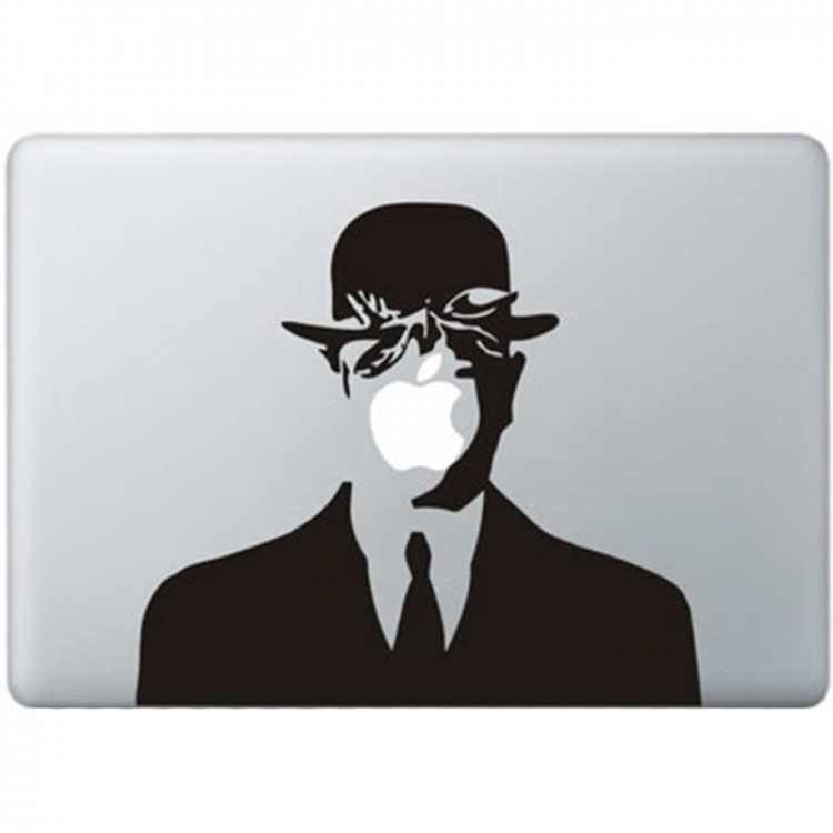 Magritte MacBook Decal Black Decals