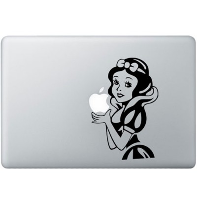 Snow White Animated MacBook Decal Black Decals