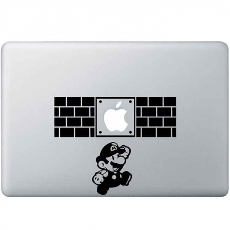 Super Mario MacBook Decal Black Decals