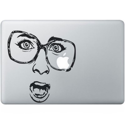 Shocked MacBook Decal Black Decals