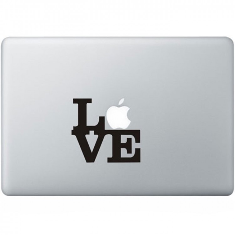 Love MacBook Decal Black Decals