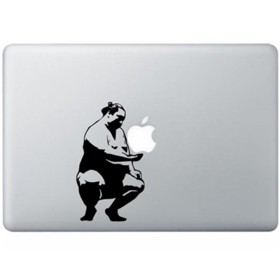 Sumo Wrestler MacBook Decal Black Decals