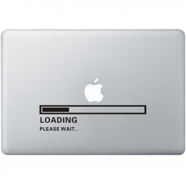 Apple Loading MacBook Decal Black Decals