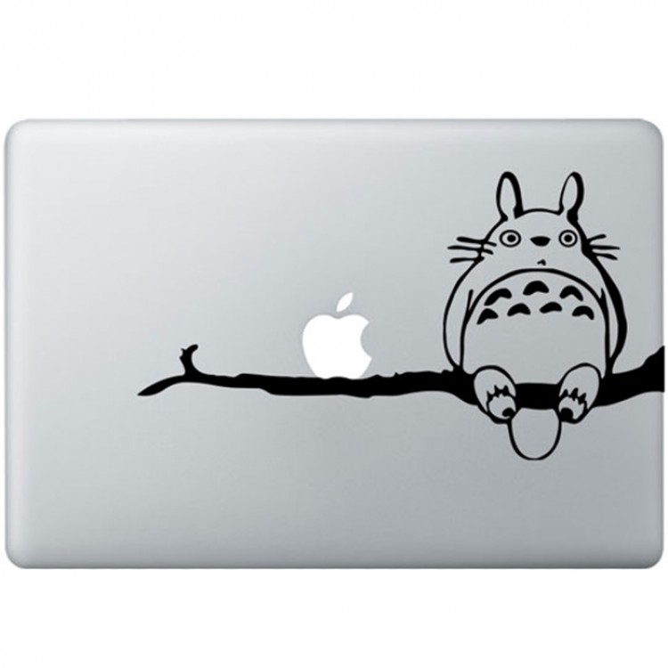 Totoro On Tree MacBook Decal Black Decals