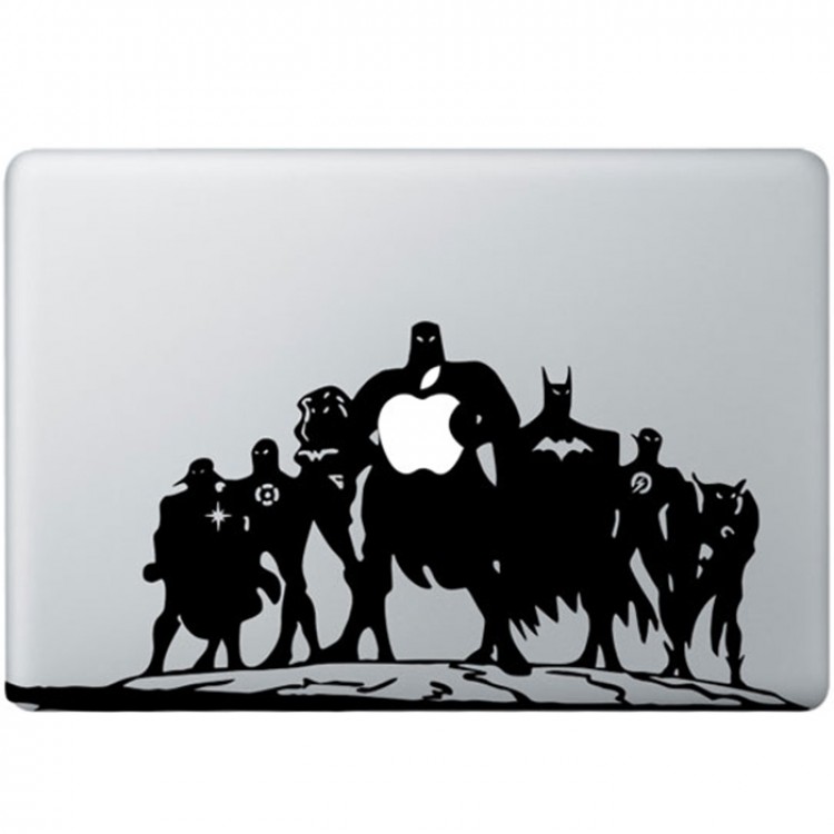 Justice League MacBook Decal Black Decals