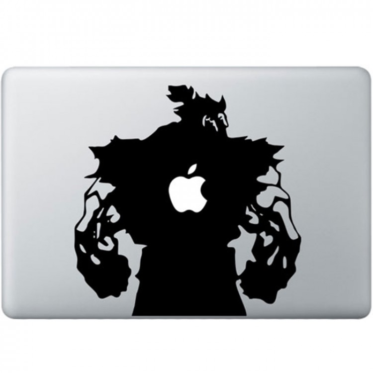 Streetfighter Akuma MacBook Decal Black Decals