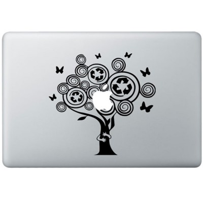 Tree Hugger MacBook Decal Black Decals