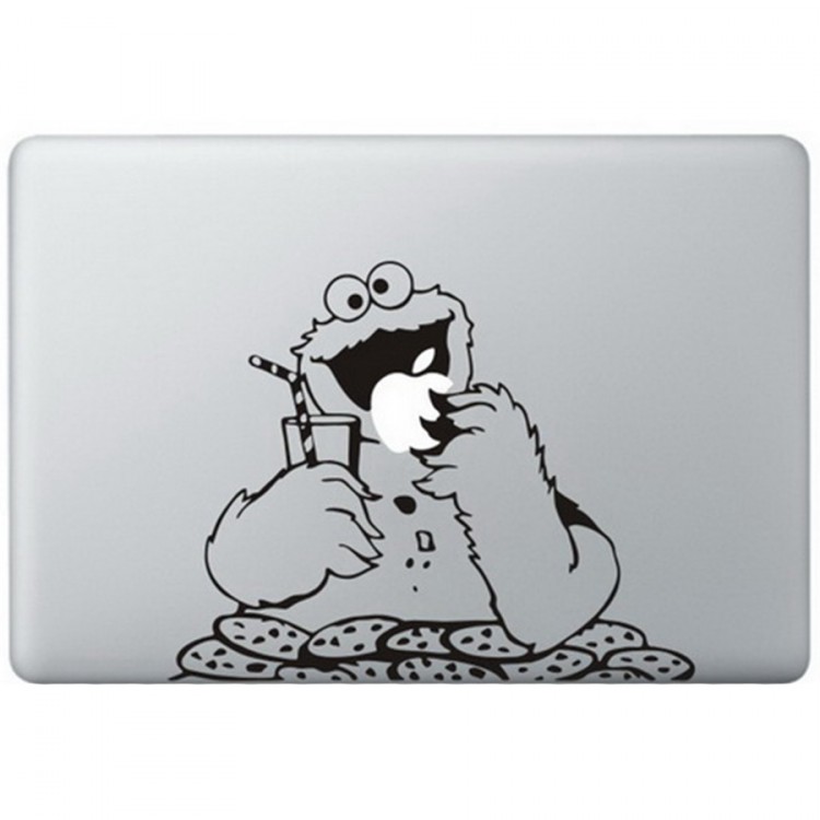 Cookie Monster (2) MacBook Decal Black Decals