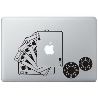 Poker MacBook Decal Black Decals