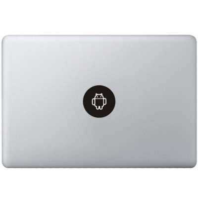 Android Logo MacBook Decal Black Decals