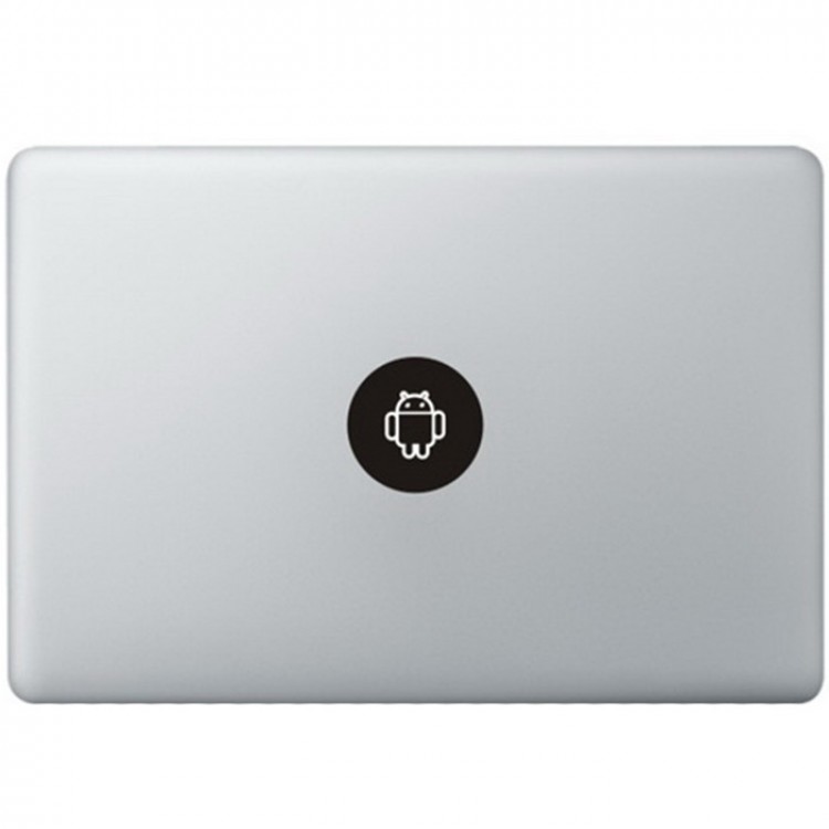 Android Logo MacBook Decal Black Decals