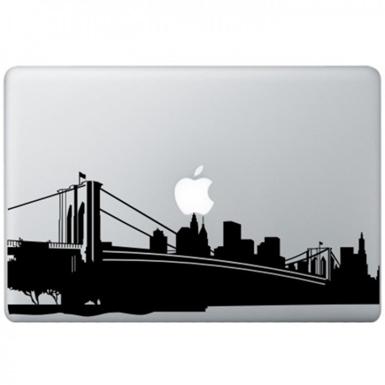 New York MacBook Decal Black Decals