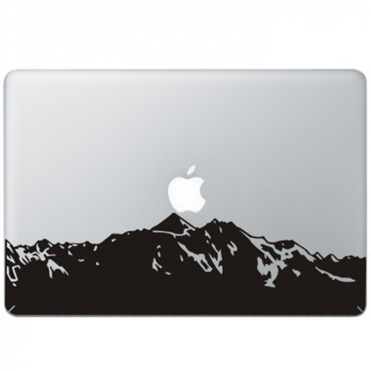 Mountains MacBook Decal Black Decals