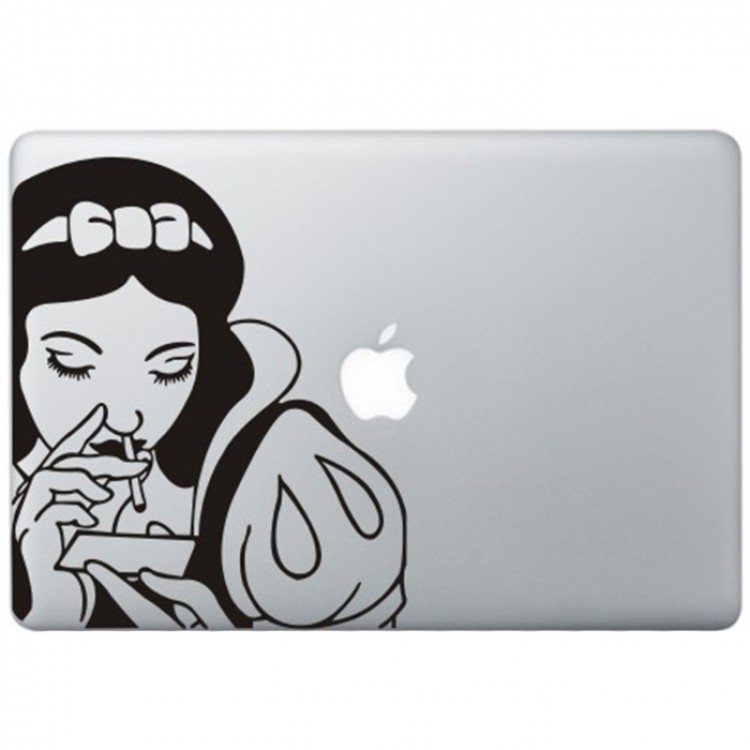Naughty Snow White MacBook Decal Black Decals