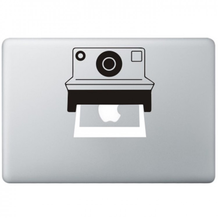 Polaroid Camera MacBook Decal Black Decals