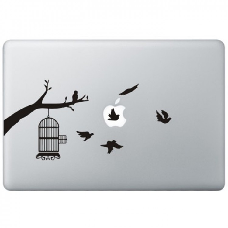 Birds MacBook Decal Black Decals