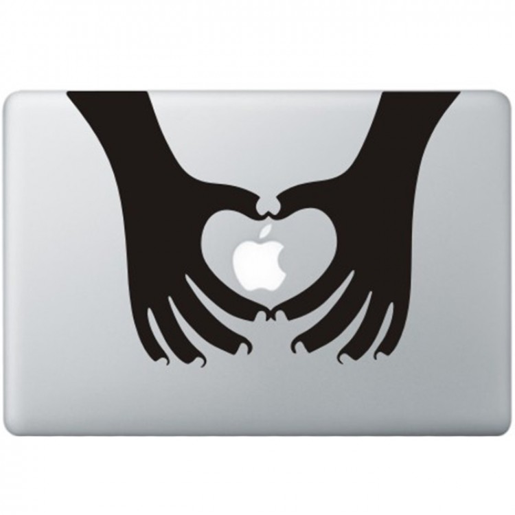 Apple Love MacBook Decal Black Decals