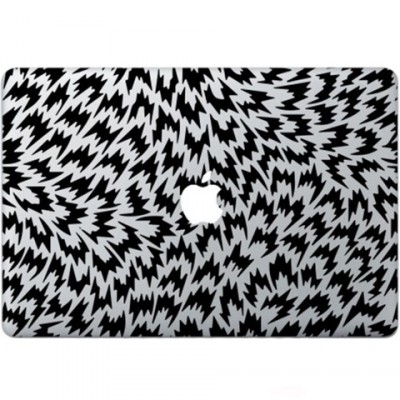 Optical Illusion Macbook Decal Black Decals