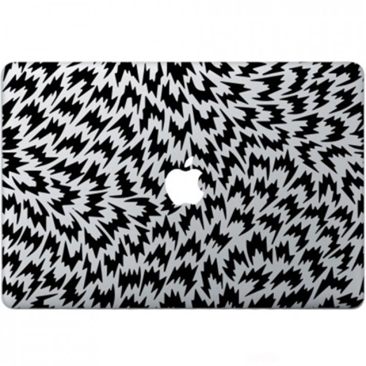 Optical Illusion Macbook Decal Black Decals