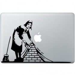 Banksy Maid In London Macbook Decal