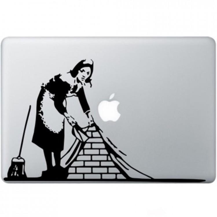 Banksy Maid In London Macbook Decal Black Decals