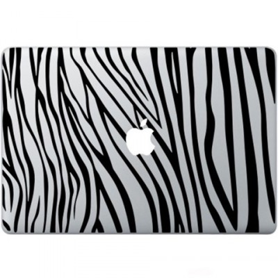 Zebra Print Macbook Decal Black Decals