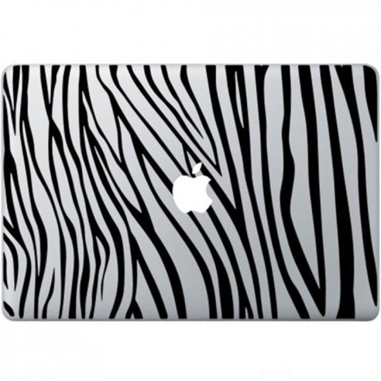 Zebra Print Macbook Decal Black Decals