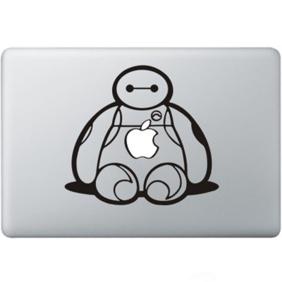 BayMax Big Hero 6 Macbook Decal Black Decals